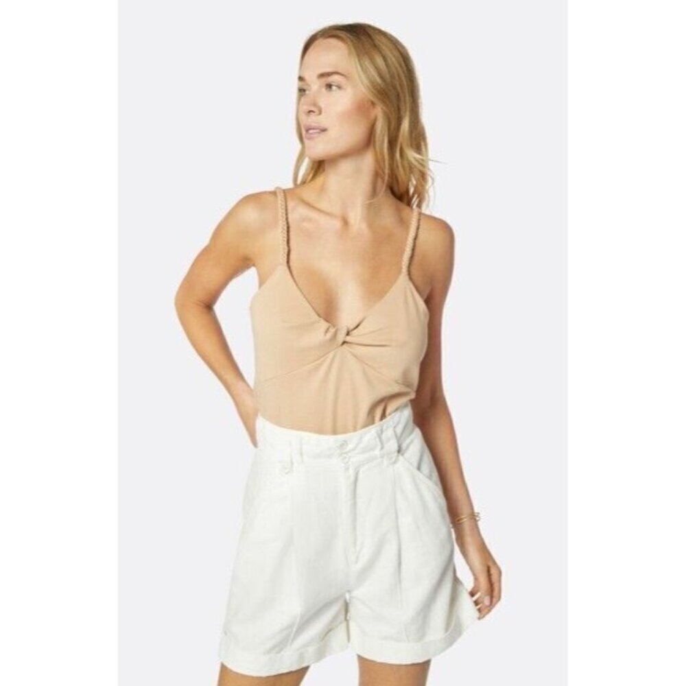 NWT JOIE MESA NOUGAT TWISTED FRONT CAMISOLE TOP SMALL